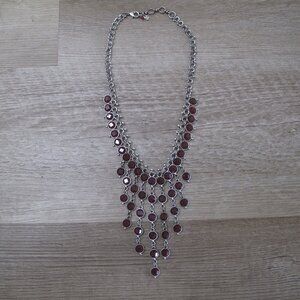 LUCKY BRAND Dark Red Dangle Necklace